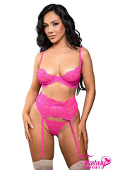 Fantasy 3pc Set - Hot Pink