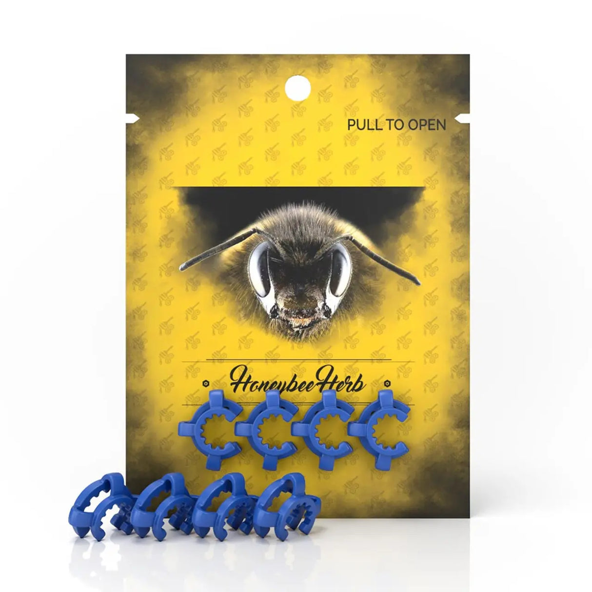 Honeybee Herb: Keck Clip 4pk (Blue)