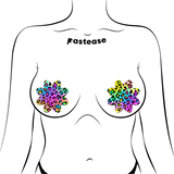 Pasties: Rainbow Cheetah Leopard Petal