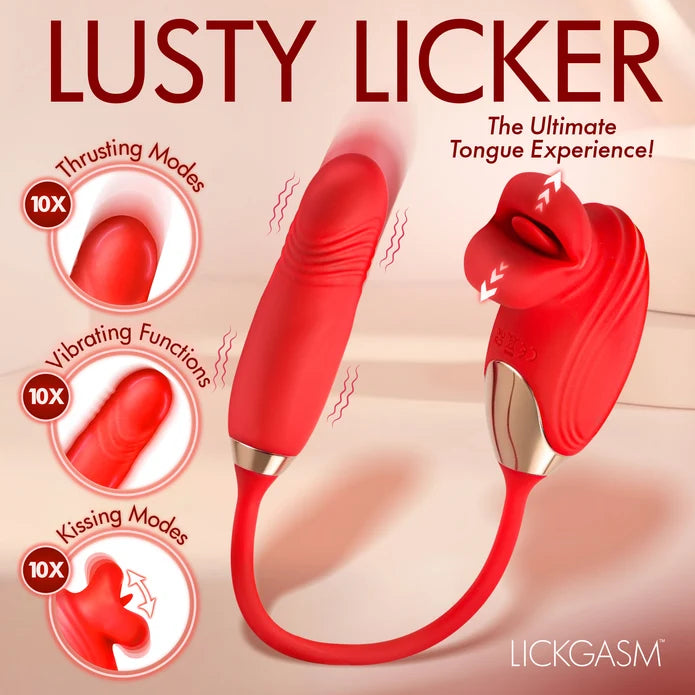 Lickgasm Bliss Kiss Thrusting Vibrator