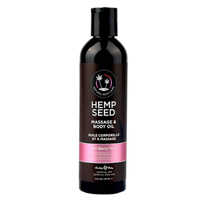 Earthly Body Hemp Massage Oil Zen Berry