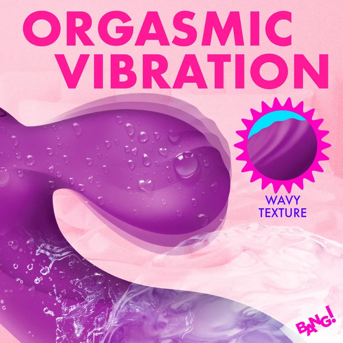 BANG! Flexible G-Spot Silicone Rabbit Vibrator - Purple