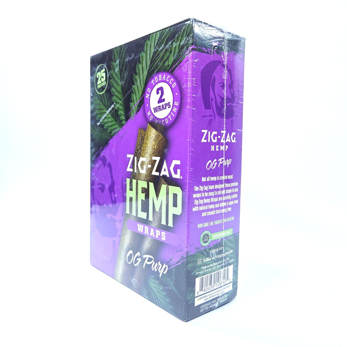 Zig Zag: Hemp Wraps (25pk/2pk - OG Purp)