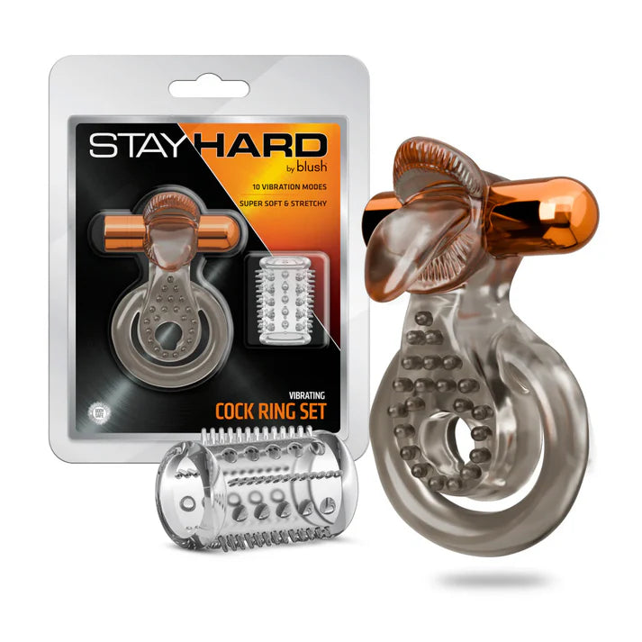 Stay Hard Cockring Set w/Sleeve