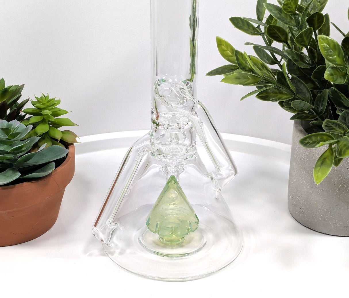 DiscoBox: Single Recycler w/ Fixed Stem (14mm - Slyme Green)