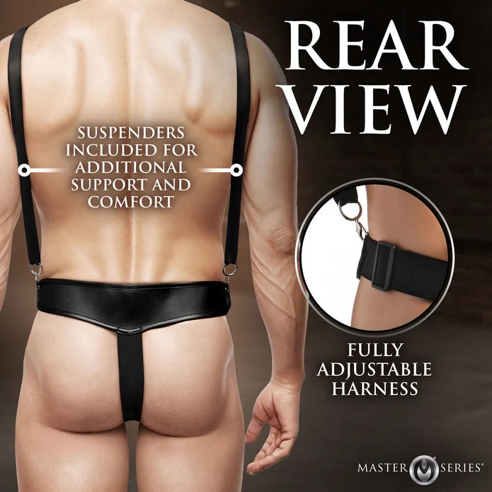 Master Series Magnum 9" Hollow Dildo Harness