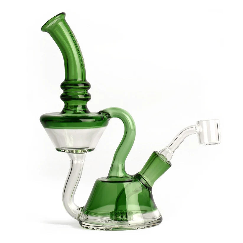 Red Eye Glass: 8" Waterton Recycler (Green)