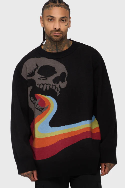 VNTGOTH Jacquard Sweater