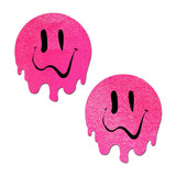 Pasties: Neon Pink Melted Smiley Face