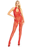 Seamless Rhinestone Crotchless Jumpsuit