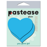 Pasties: Love Glow in the Dark Neon Heart-Turquoise