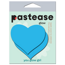 Pasties: Love Glow in the Dark Neon Heart-Turquoise