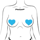 Pasties: Love Glow in the Dark Neon Heart-Turquoise