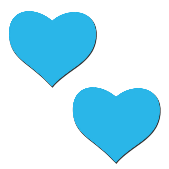 Pasties: Love Glow in the Dark Neon Heart-Turquoise
