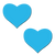 Pasties: Love Glow in the Dark Neon Heart-Turquoise