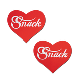 Pasties: Love: Enjoy 'Snack' Red Heart Pasties Affirmations