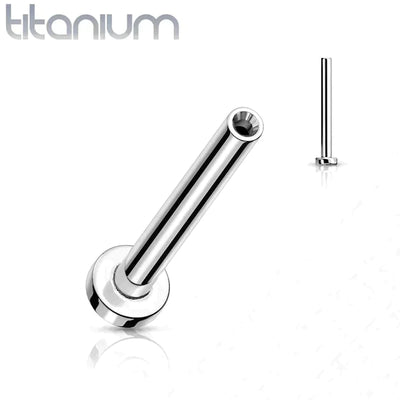 Labret: Titanium Pave X-White CZ