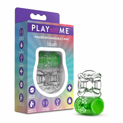 Play with Me Rechargeable Cockring-Green