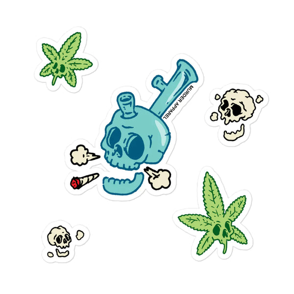 Sticker: Skulls and Weed