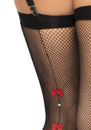 Sally Fishnet Thigh High Stockings- One Size