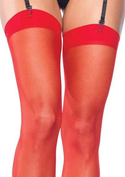 Dex Sheer Stockings-One Size Red
