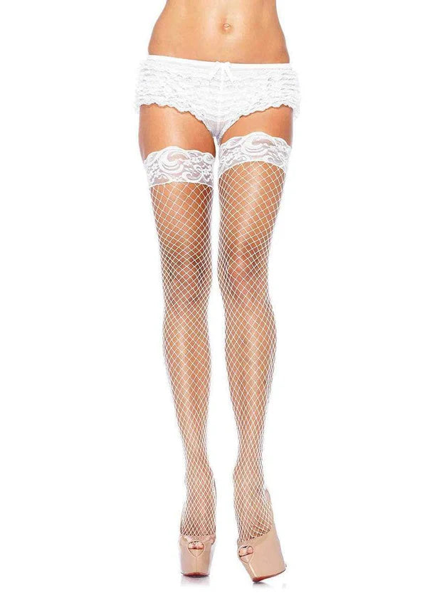 Nya Net Thigh Highs- One Size White