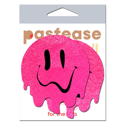 Pasties: Neon Pink Melty Smiley