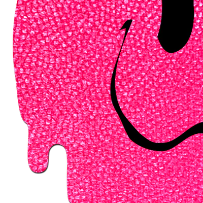 Pasties: Neon Pink Melty Smiley