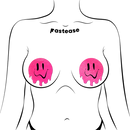 Pasties: Neon Pink Melty Smiley