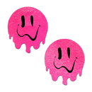 Pasties: Neon Pink Melty Smiley