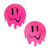 Pasties: Neon Pink Melty Smiley