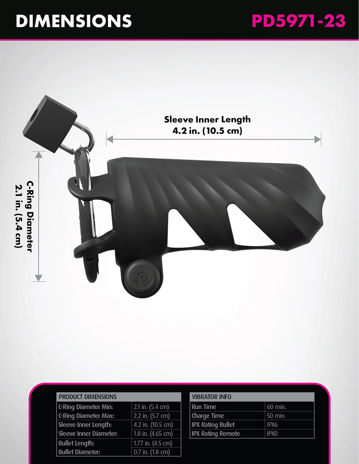 CRingz Vibrating Cock Blocker - Black