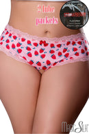 Strawberry Boyshort with Lube Queen Size