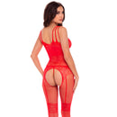 Catsuit: All Heart One Size RED