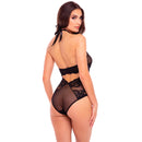 Midnight Halter Teddy S/M Black