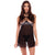 Out Front Lace Chemise S/M Black