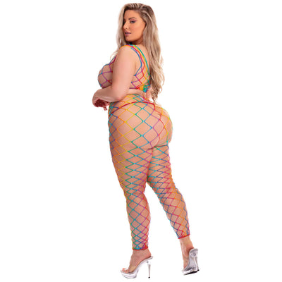 2pc Roy G Biv Bodystocking Queen Size