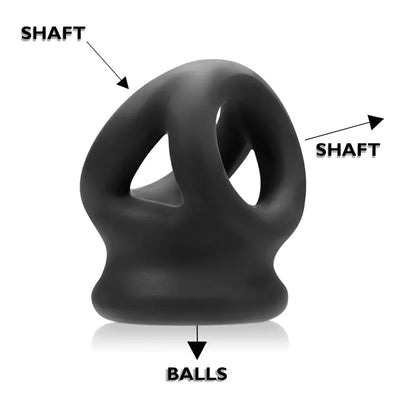 Oxballs Tri Squeeze 3 Ring-Black