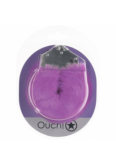 OUCH Heavy Duty Fluffy Cuffs-Purple