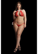 Snow Angel Lace Set Queen Size RED