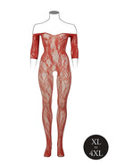 Catsuit: Lace Longsleeve Queen Size Red