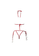 Snow Angel Lace Set One Size RED