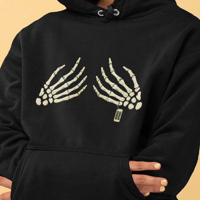 Hoodie: Skeleton Boobs-Large