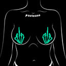 Pasties: Skelton Middle Finger Glow in the Dark