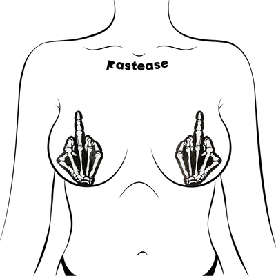 Pasties: Skelton Middle Finger Glow in the Dark