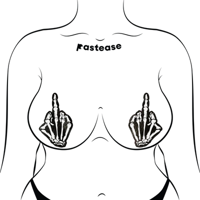 Pasties: Skelton Middle Finger Glow in the Dark
