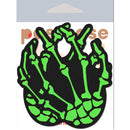 Pasties: Boney Skeleton Hands Green UV