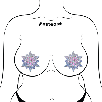 Pasties: Silver Glitter Snowflake