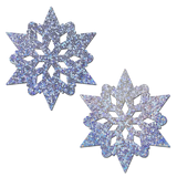 Pasties: Silver Glitter Snowflake
