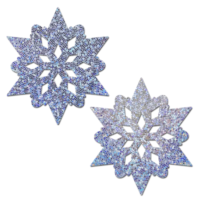 Pasties: Silver Glitter Snowflake